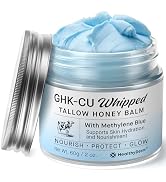 HealthyDerm Copper Peptides GHK-Cu Beef Tallow for Skin: Blue Balm with Methylene Blue, Manuka Ho...