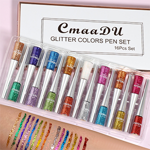 Gireatick 16PCS Liquid Glitter Eyeliner set